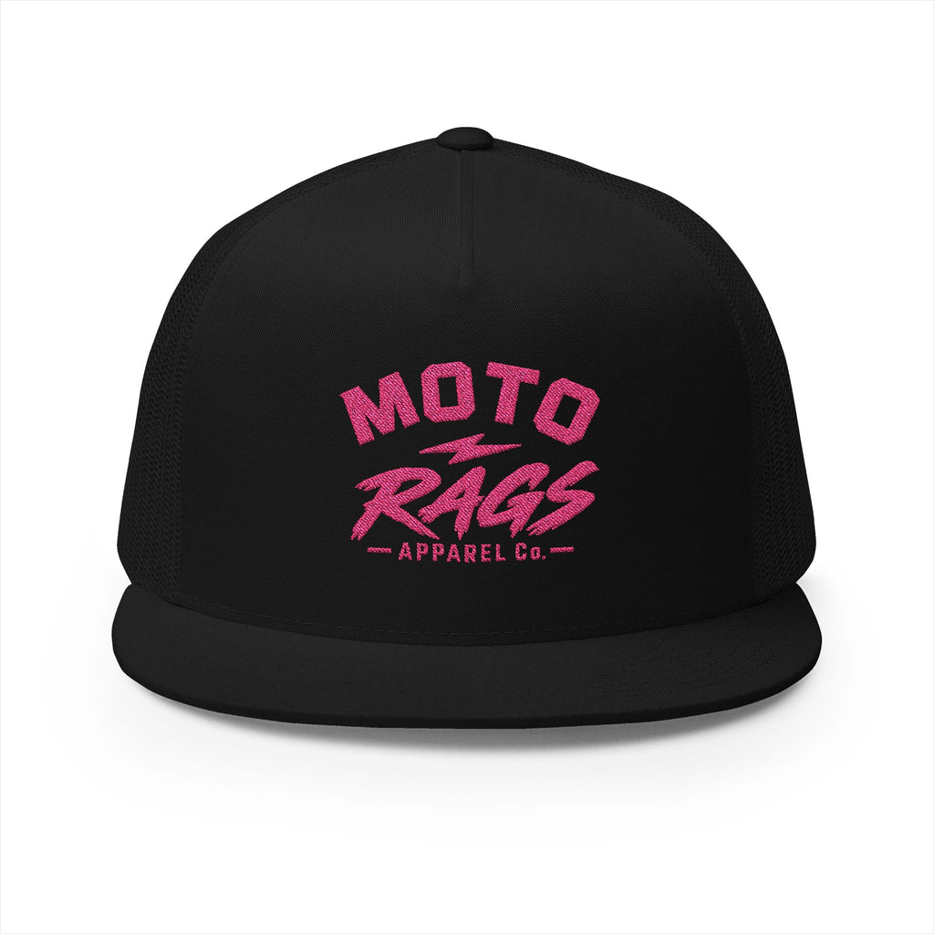 Moto Rags Trucker Hat (Pink)