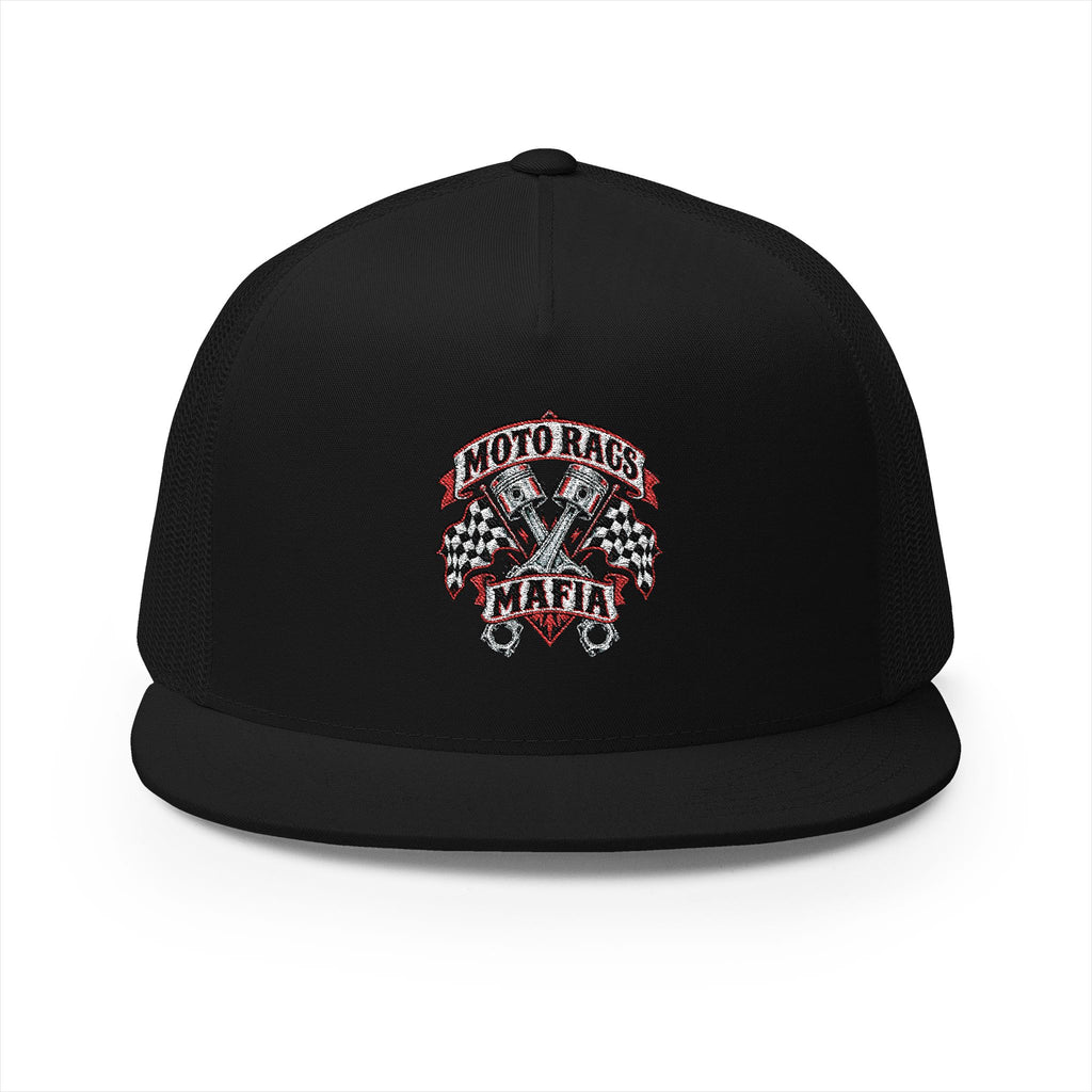 Moto Rags Mafia Flat Bill Trucker Hat