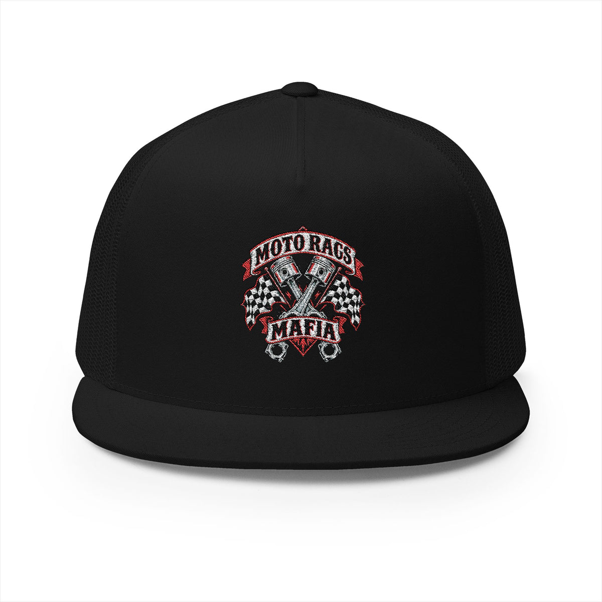 Moto Rags Mafia Flat Bill Trucker Hat