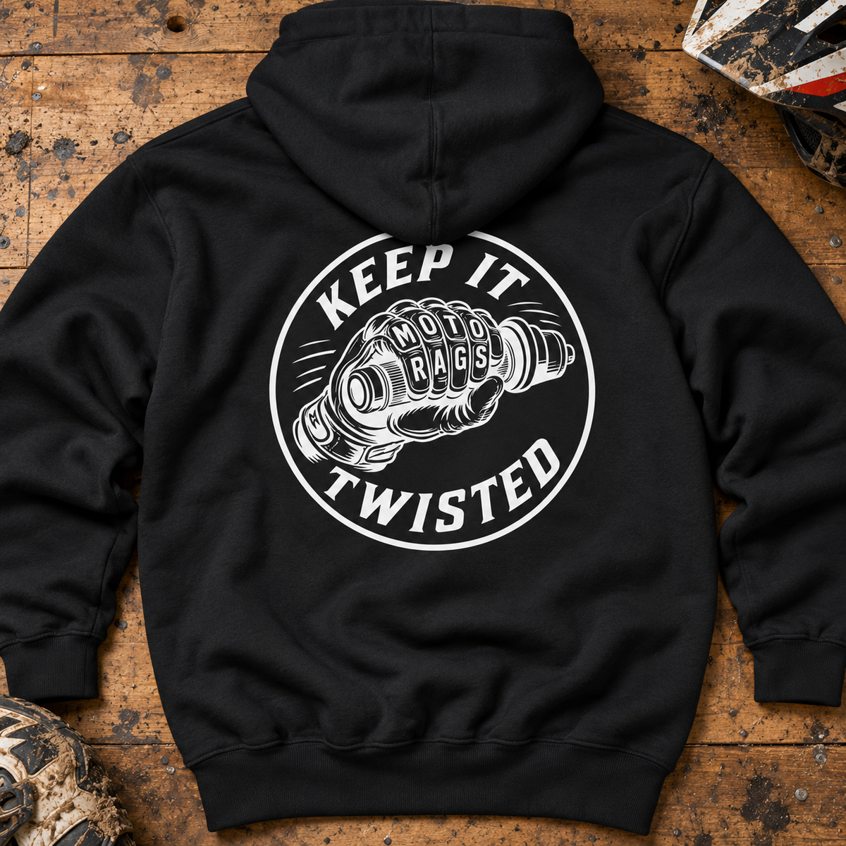 Keep It Twisted Moto Rags Style - Adult Hoodie