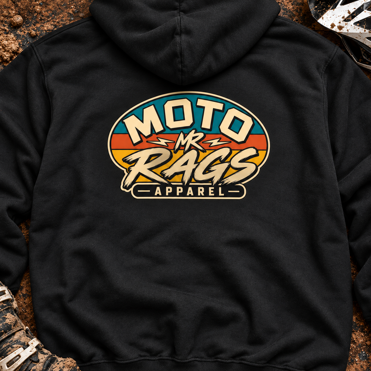 Moto Rags Retro Rally - Adult Hoodie