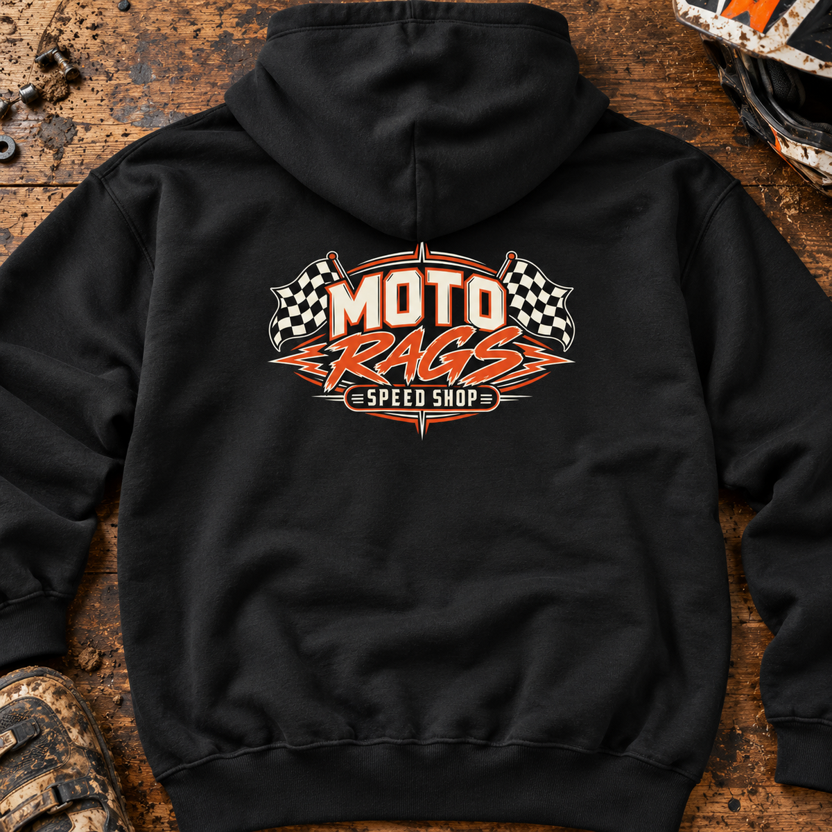 Moto Rags Speed Shop - Adult Hoodie