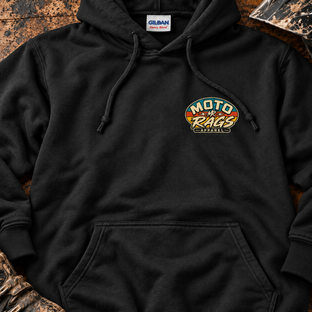 Moto Rags Retro Rally - Adult Hoodie