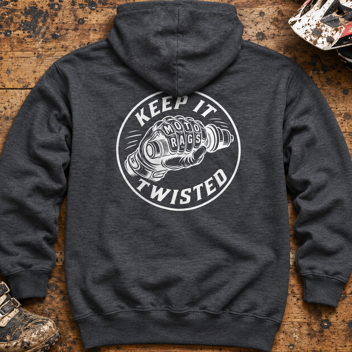 Keep It Twisted Moto Rags Style - Adult Hoodie