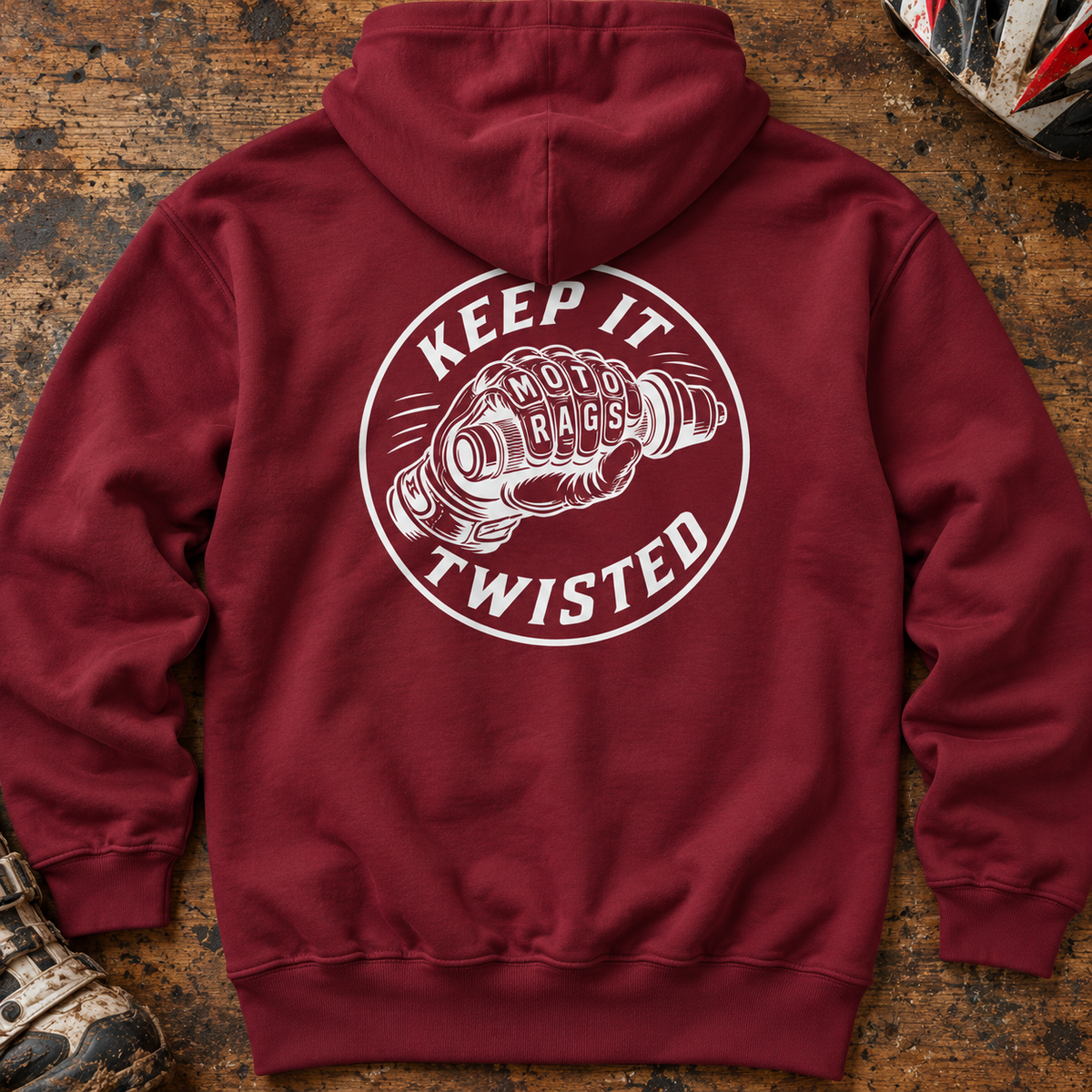 Keep It Twisted Moto Rags Style - Adult Hoodie