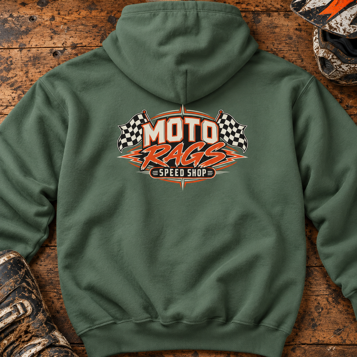 Moto Rags Speed Shop - Adult Hoodie