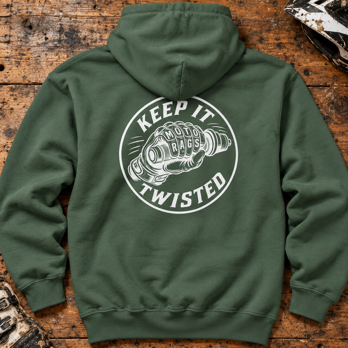 Keep It Twisted Moto Rags Style - Adult Hoodie