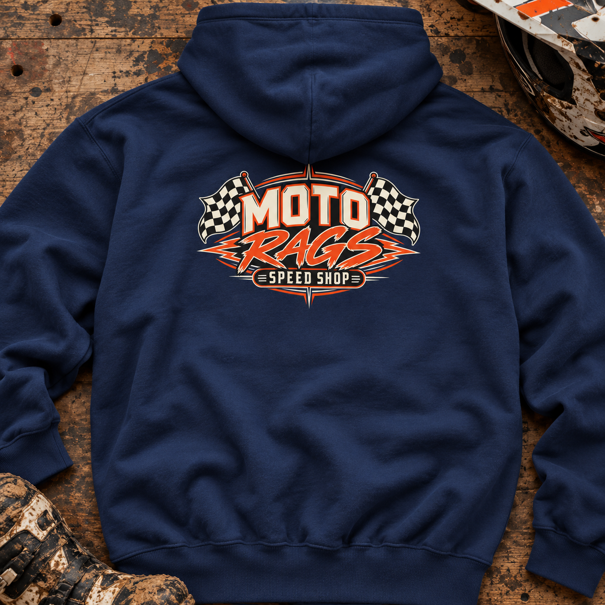 Moto Rags Speed Shop - Adult Hoodie
