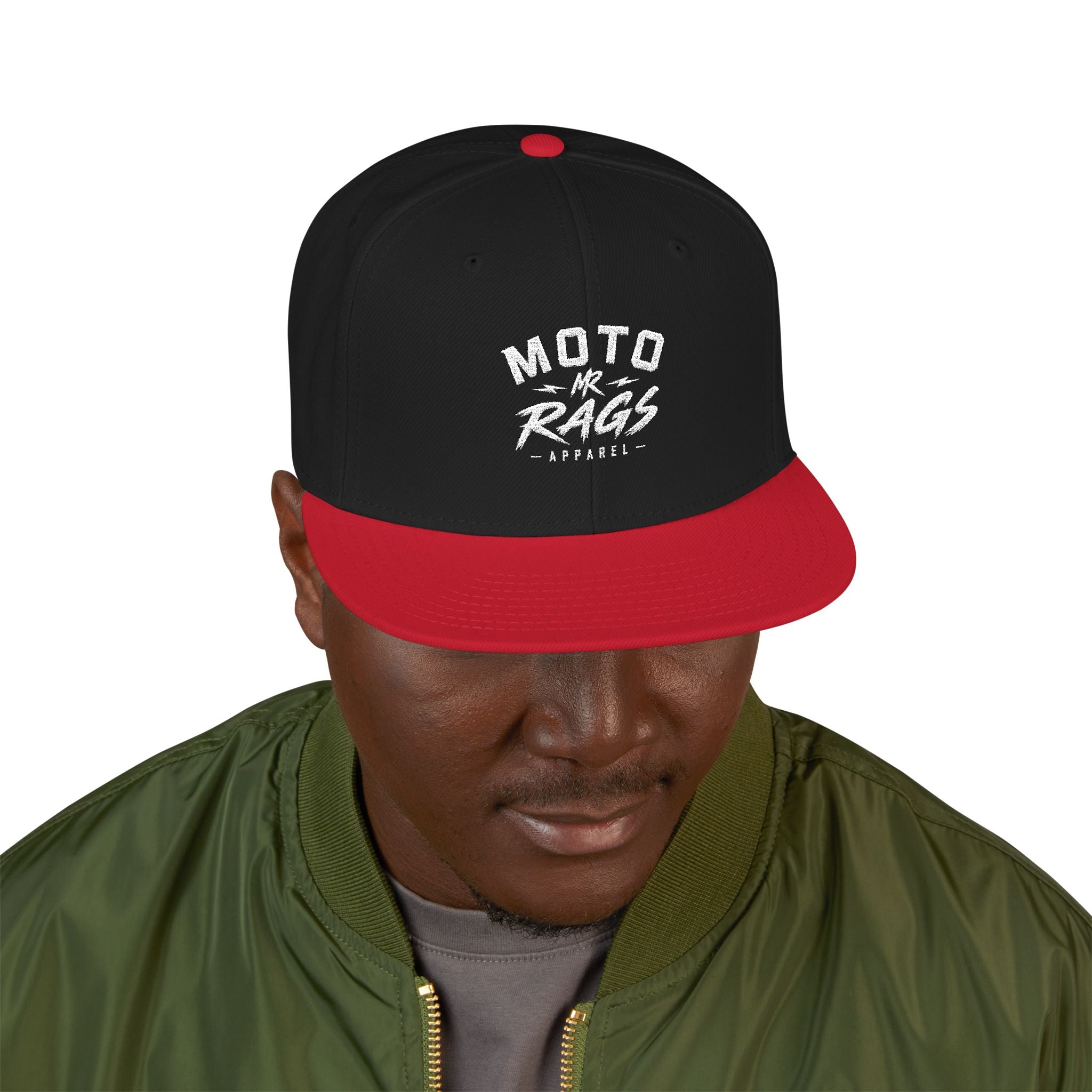 The OG Moto Rags Snapback Flat Bill Hat