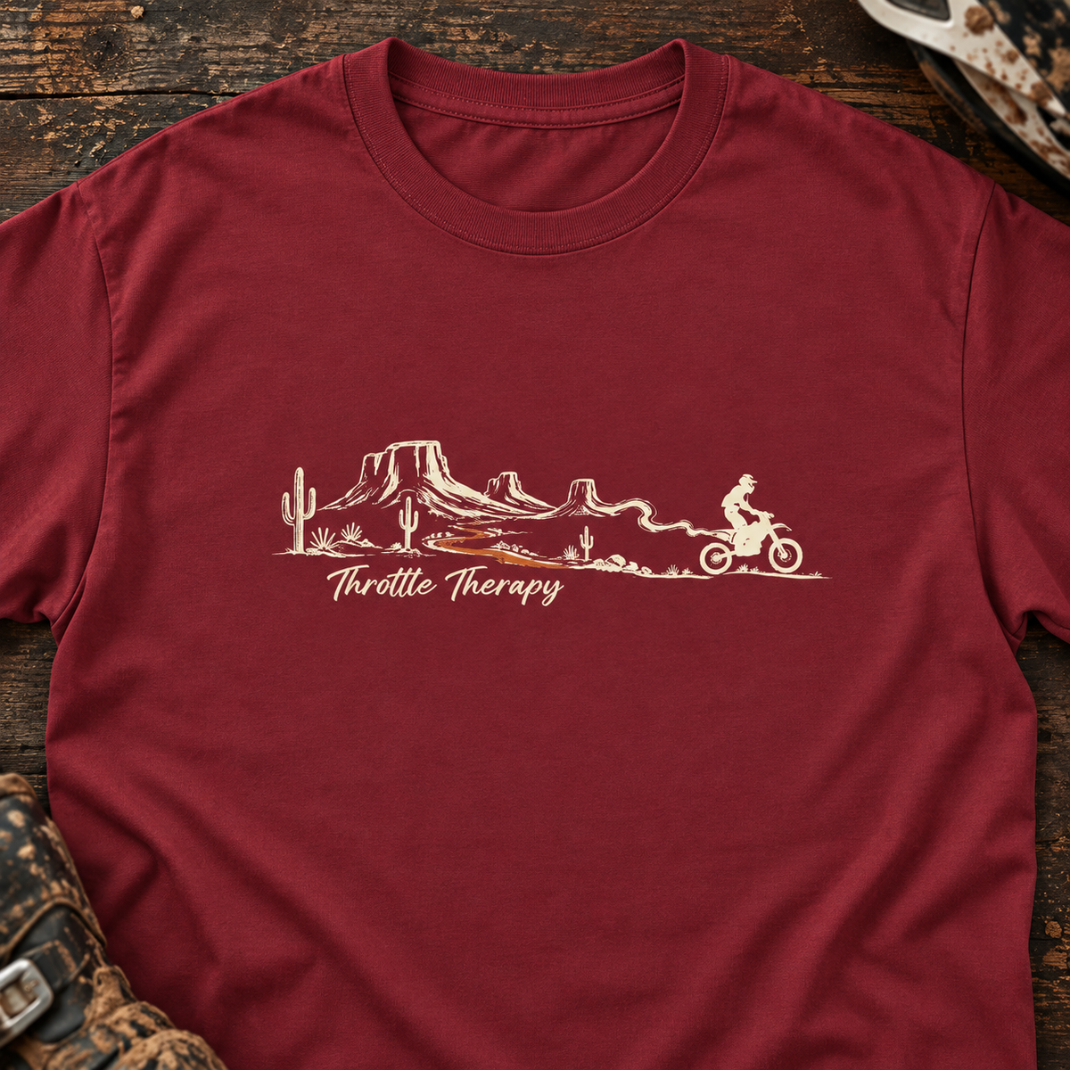 Throttle Therapy in the Desert - Men's T-shirt