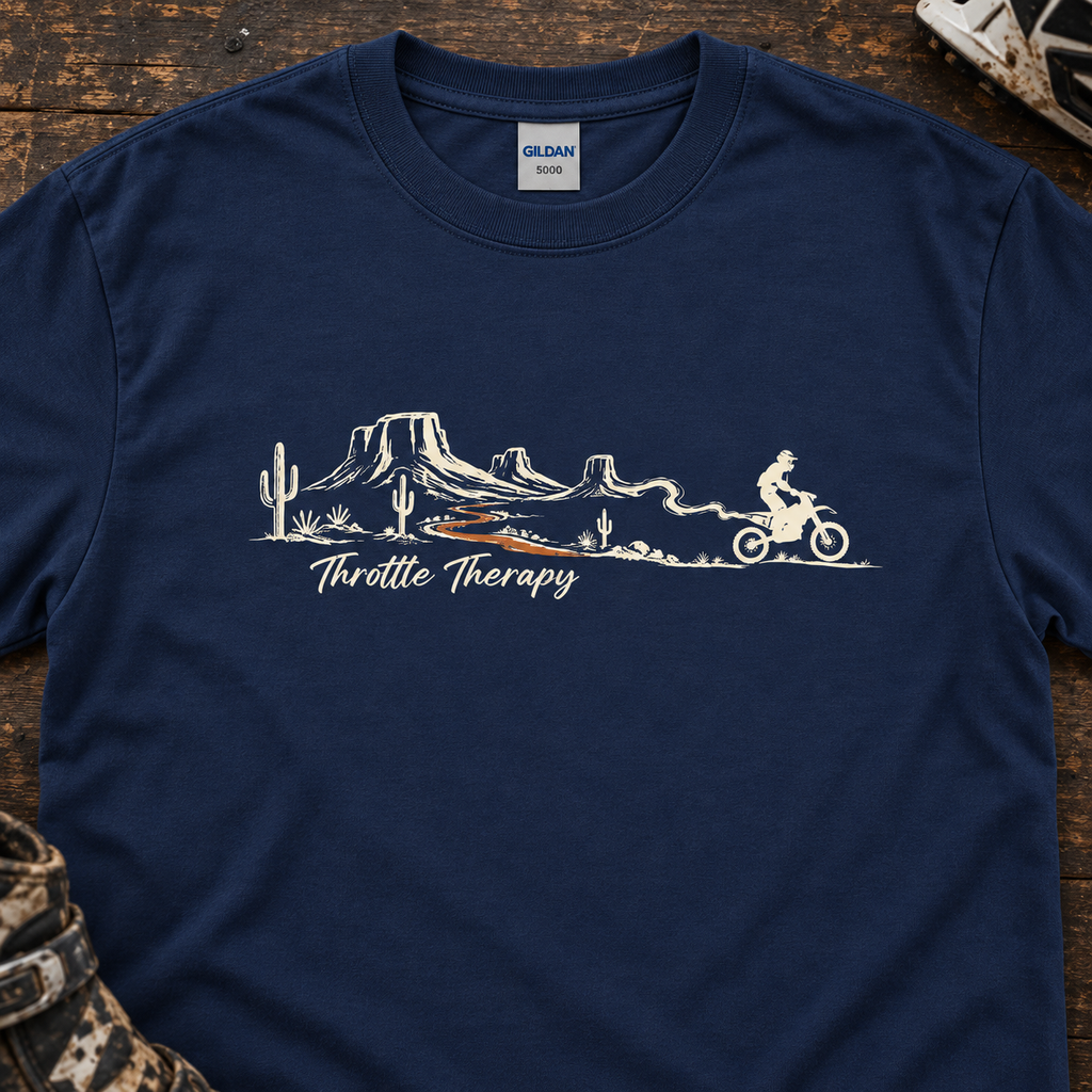 Throttle Therapy in the Desert - Men's T-shirt