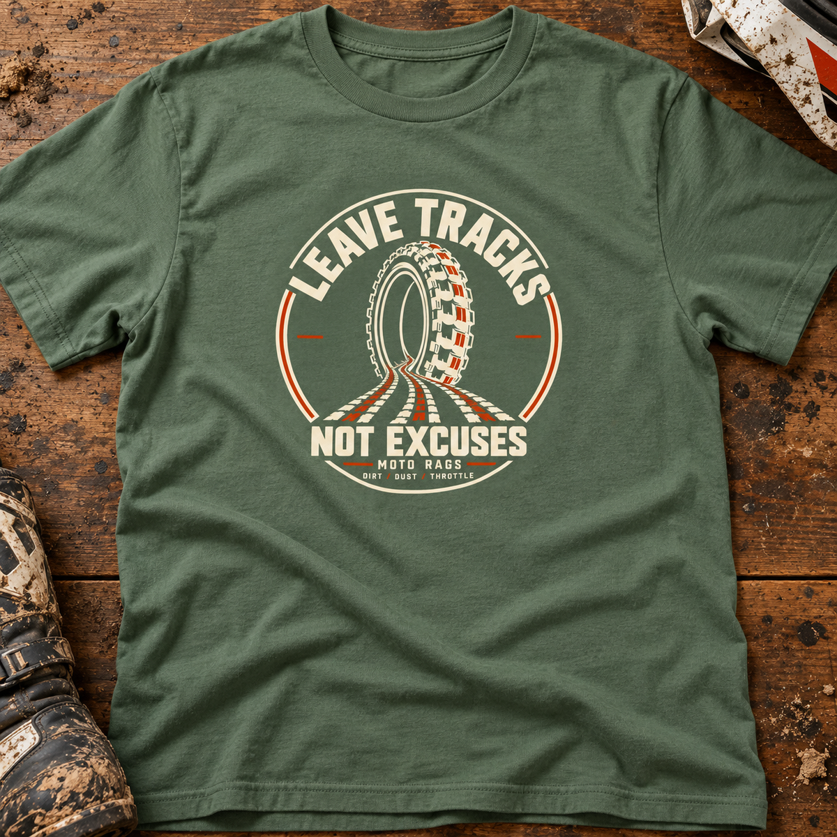 Leave Tracks Not Excuses - Men's T-shirt