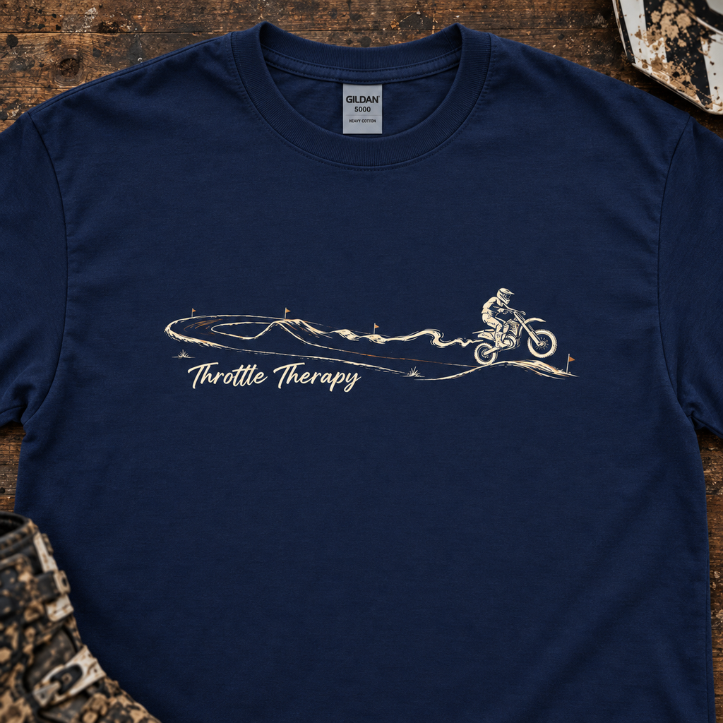 Throttle Therapy on the Track - Men's T-shirt