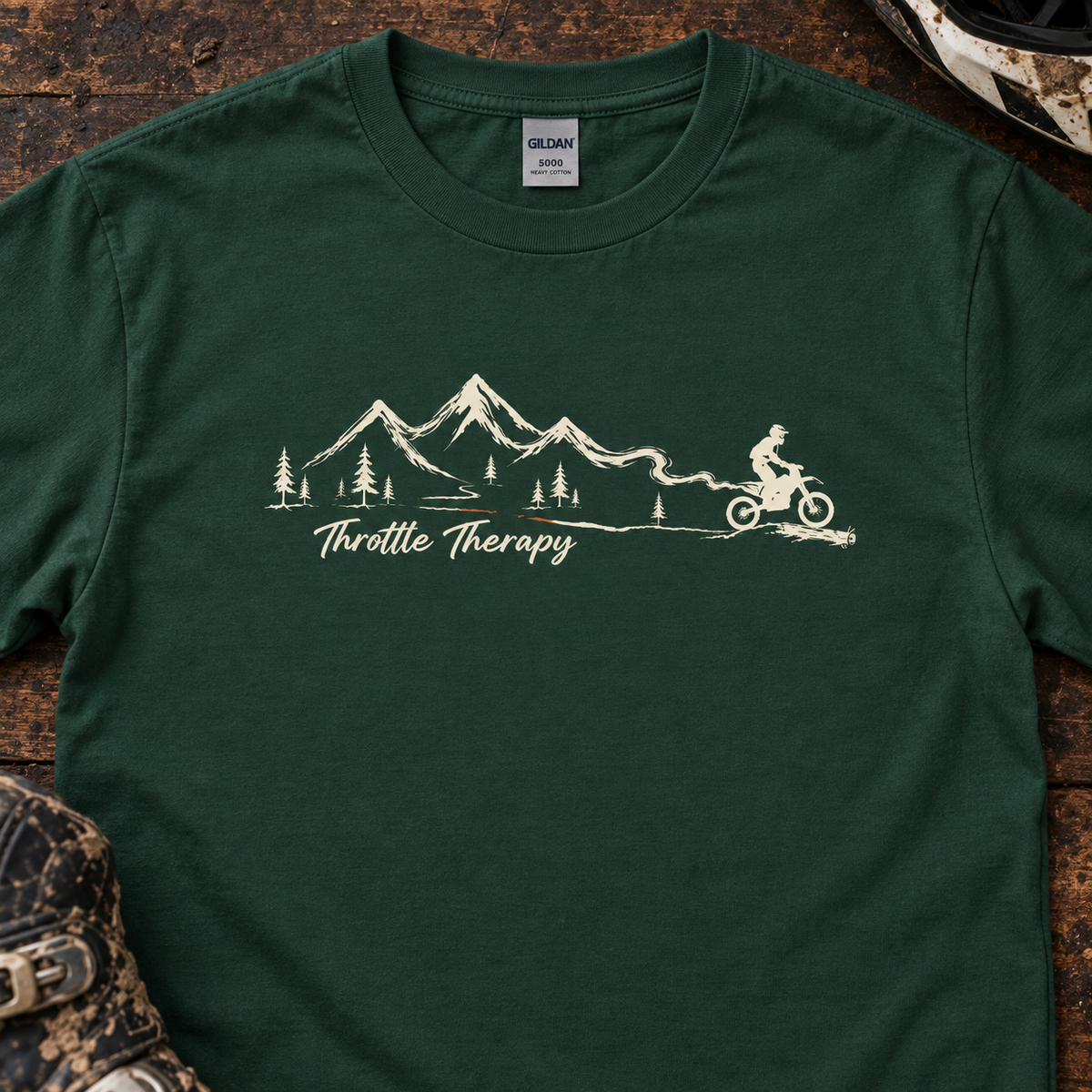Throttle Therapy in the Woods - Men's T-shirt