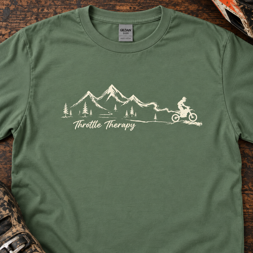 Throttle Therapy in the Woods - Men's T-shirt