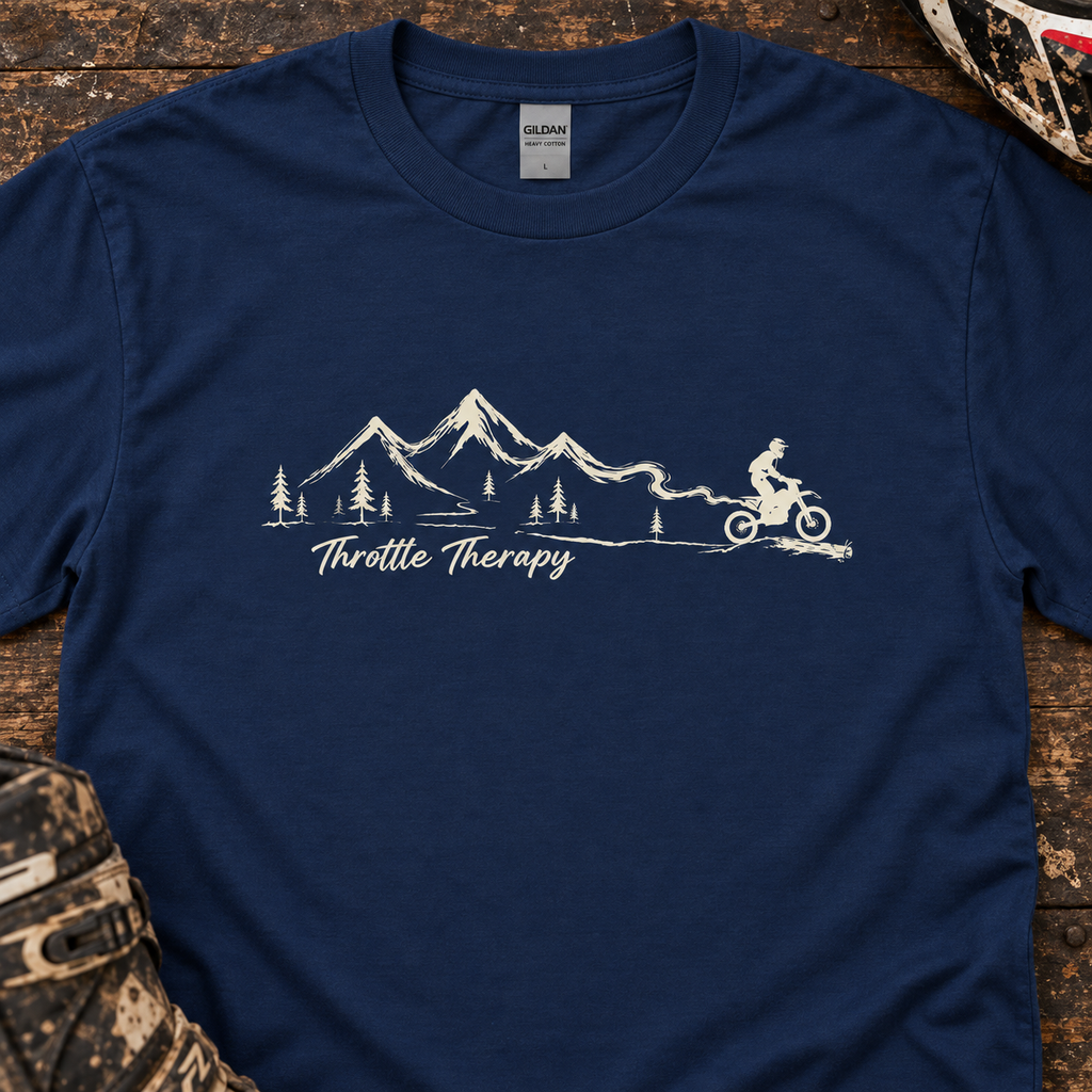Throttle Therapy in the Woods - Men's T-shirt