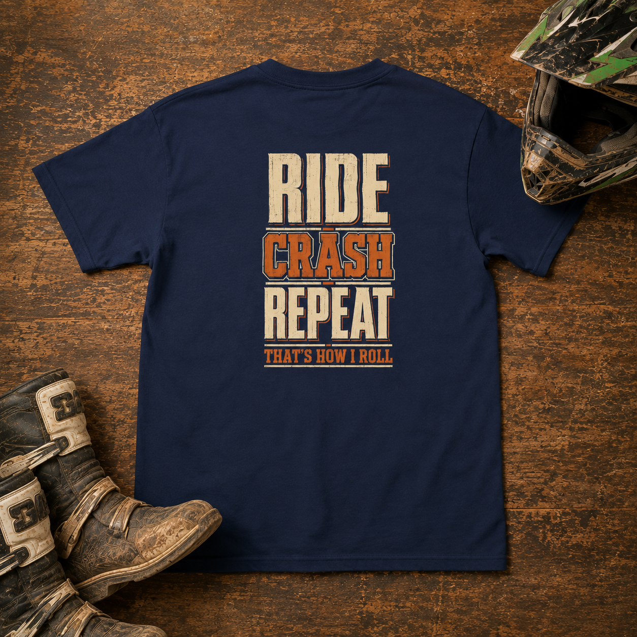 Ride Crash Repeat Kids Tee