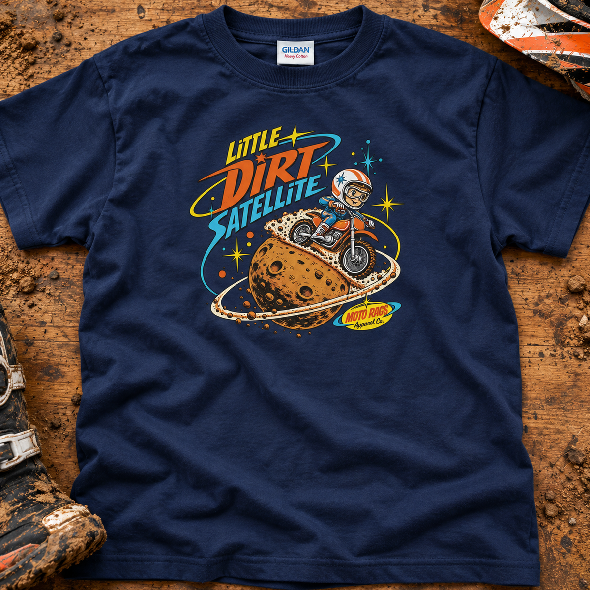 Little Dirt Satellite - Kids T-shirt