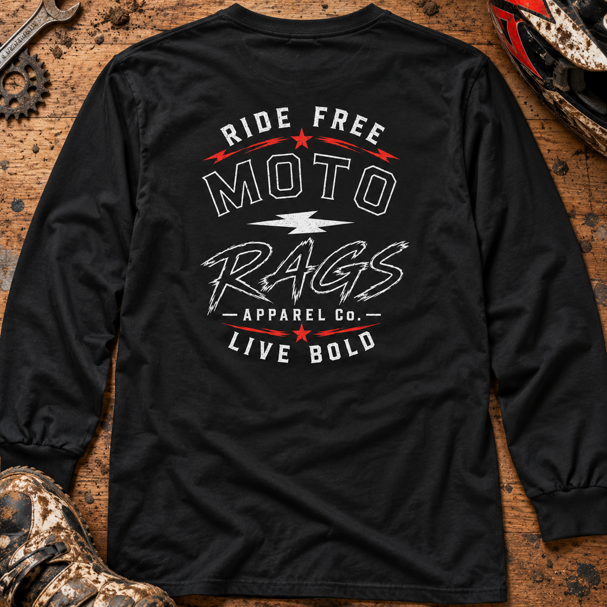 Ride Free Live Bold - Adult Long Sleeve T-shirt