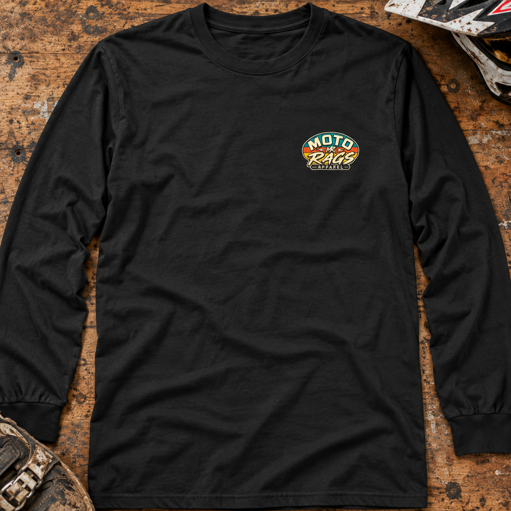 Moto Rags Retro Rally - Adult Long Sleeve T-shirt