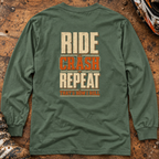 Ride Crash Repeat - Adult Long Sleeve T-shirt