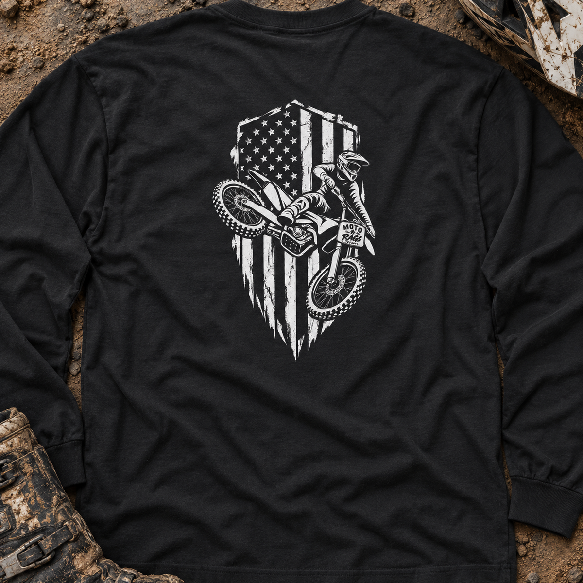 Tactical American Flag - Adult Long Sleeve T-shirt
