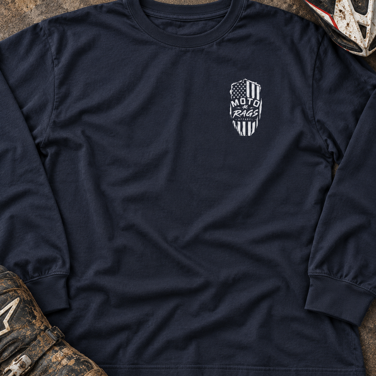 Tactical American Flag - Adult Long Sleeve T-shirt