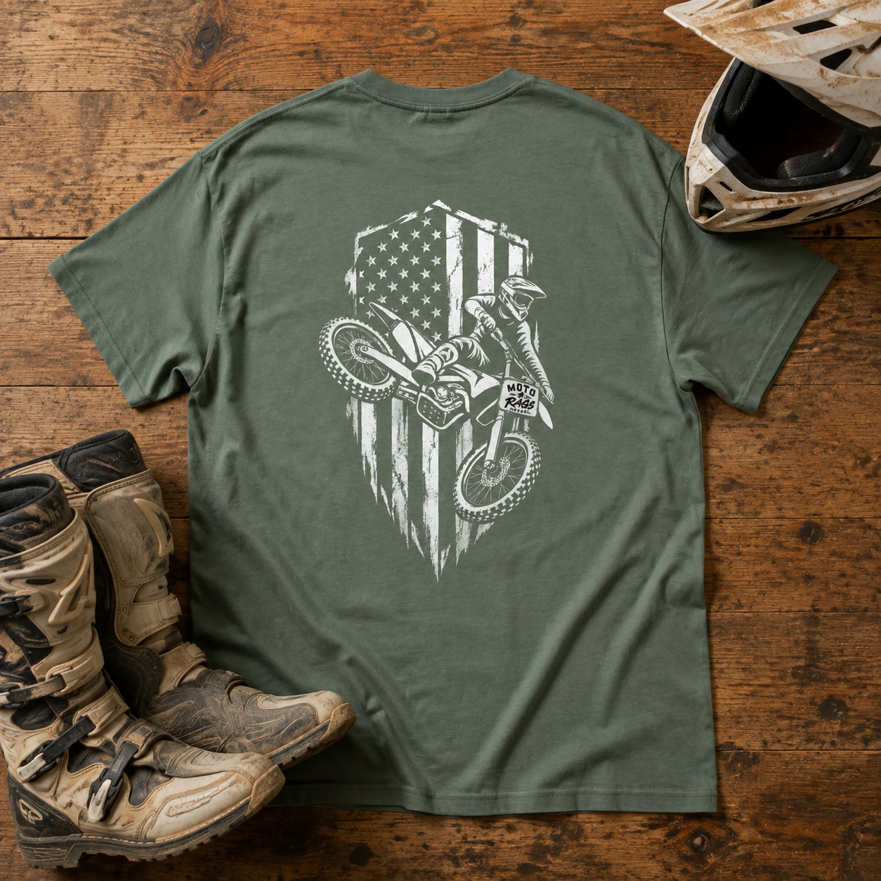 Tactical American Flag - Men's T-Shirt