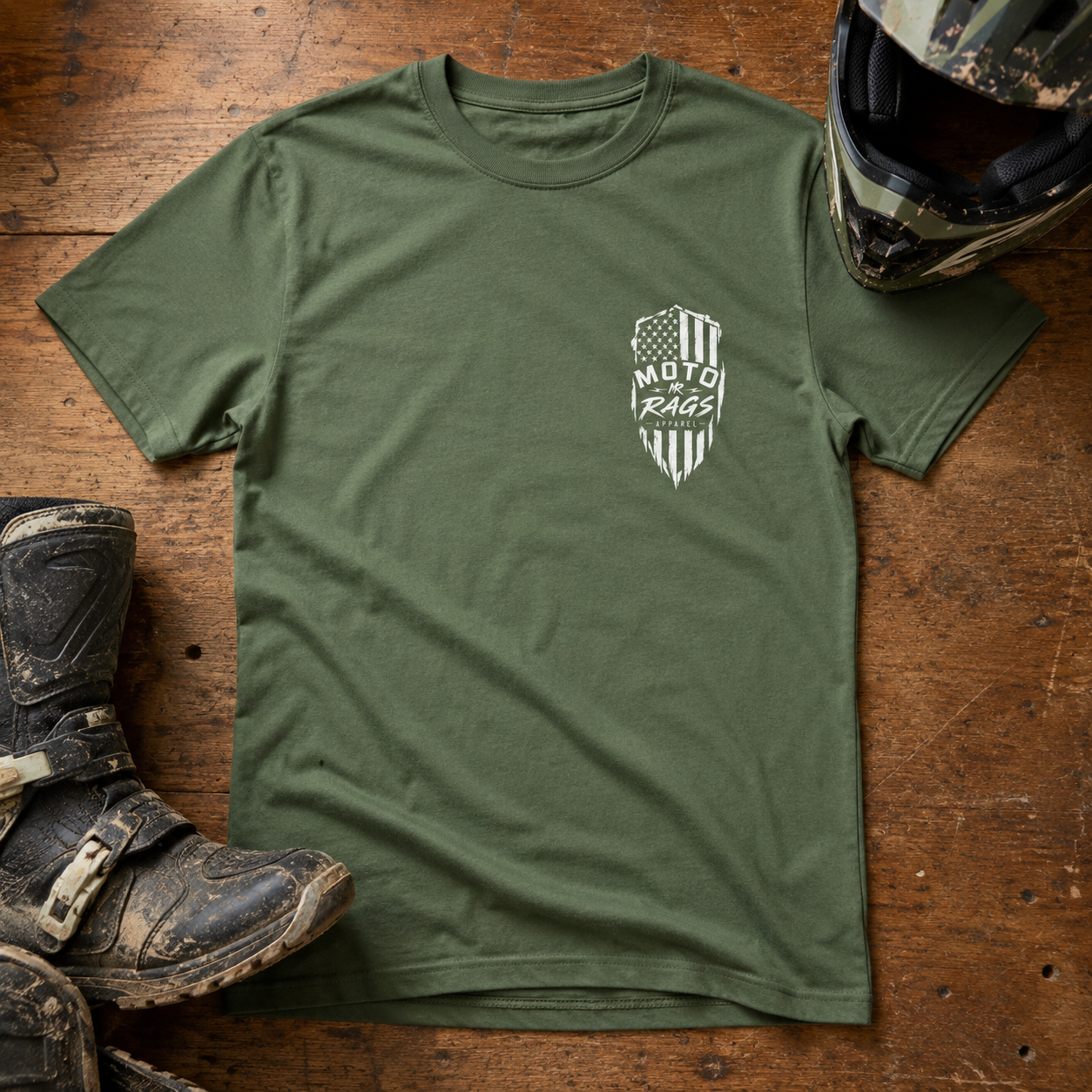 Tactical American Flag - Men's T-Shirt
