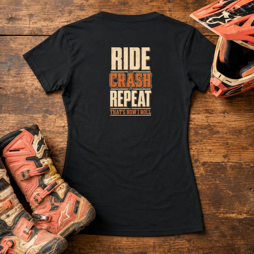 Ride Crash Repeat Women's Tee