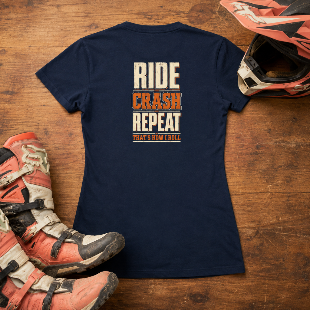 Ride Crash Repeat Women's Tee