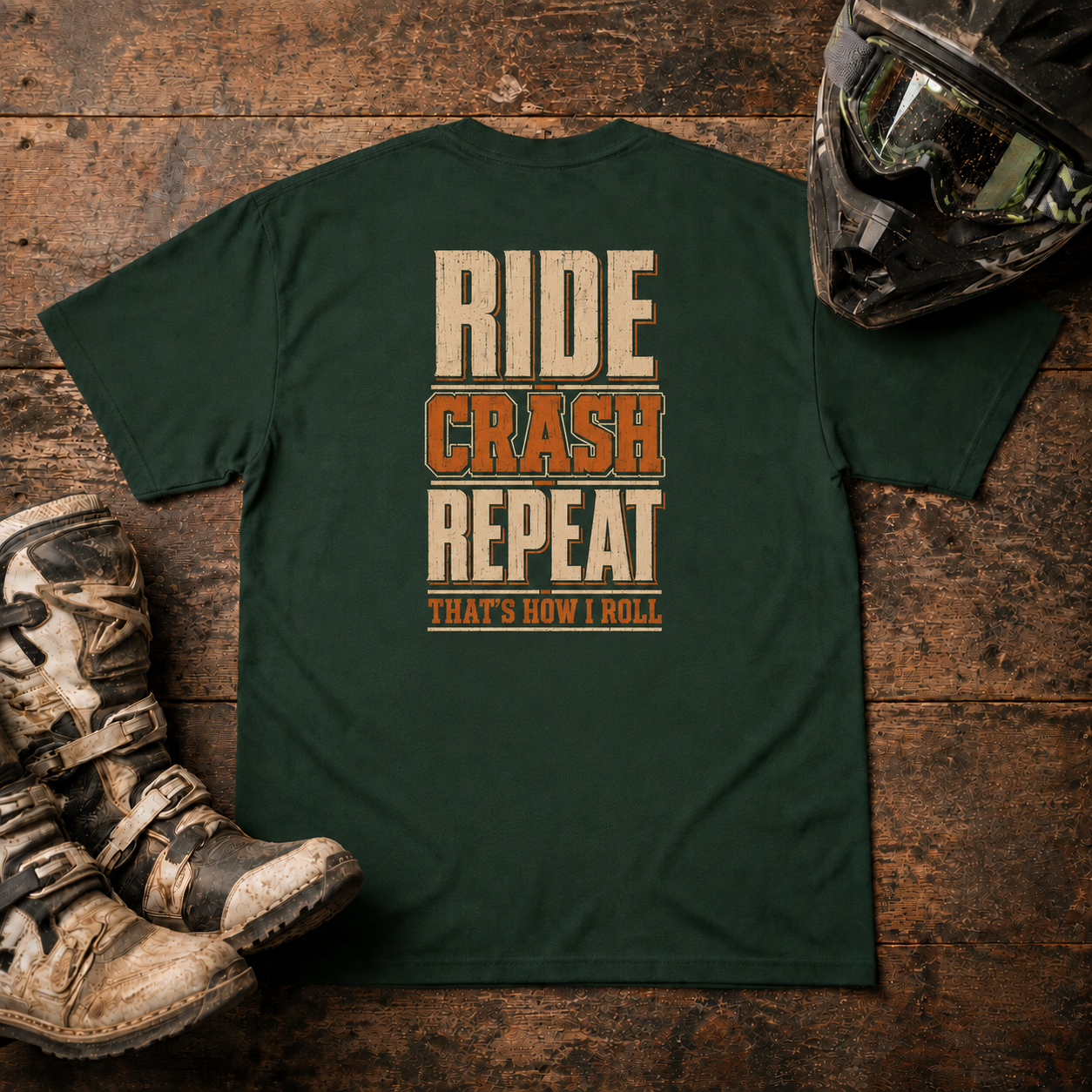 Ride Crash Repeat Tee